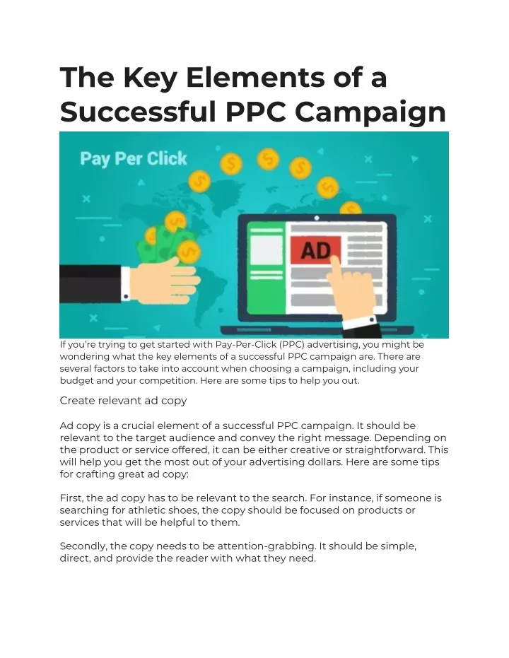 the key elements of a successful ppc campaign