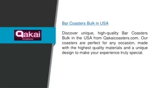 Bar Coasters Bulk In Usa  Qakaicoasters.com