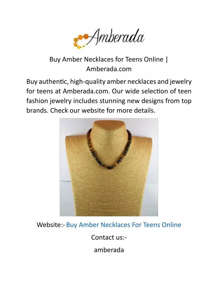 buy amber necklaces for teens online amberada com