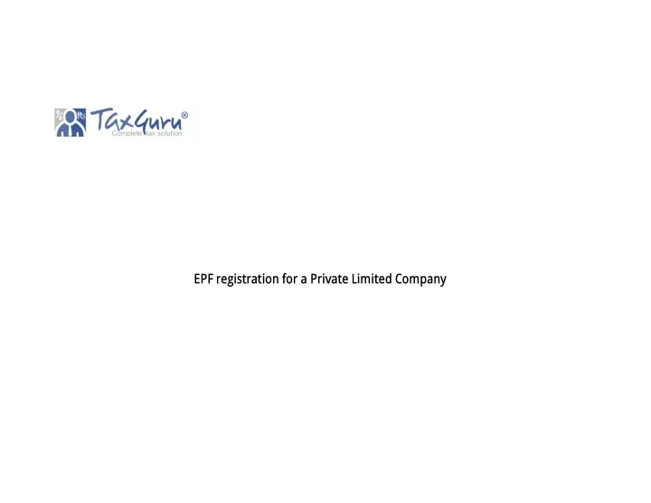 epf registration for a private limited company