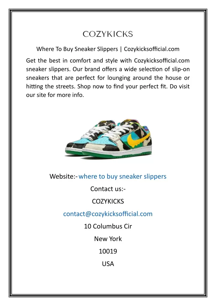 where to buy sneaker slippers cozykicksofficial