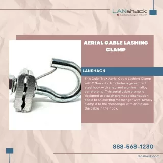 aerial cable lashing clamp