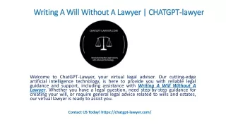 writing a will without a lawyer chatgpt lawyer