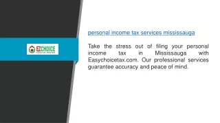 Personal Income Tax Services Mississauga Easychoicetax