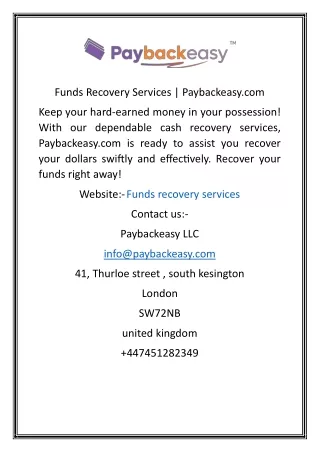 funds recovery services paybackeasy com