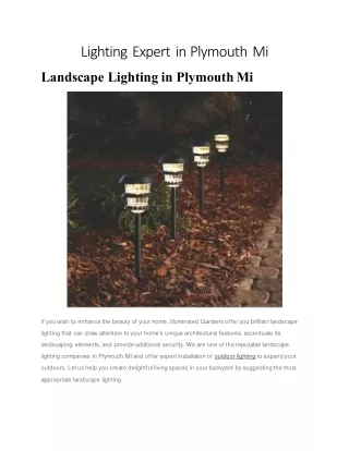 Lighting Expert in Plymouth Mi