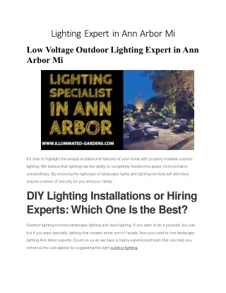 Lighting Expert in Ann Arbor Mi