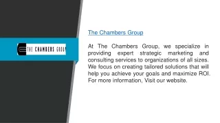 the chambers group at the chambers group