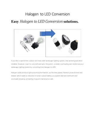 Halogen to LED Conversion