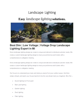 Landscape Lighting