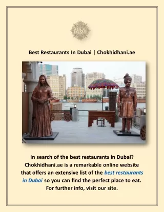 Best Restaurants In Dubai | Chokhidhani.ae