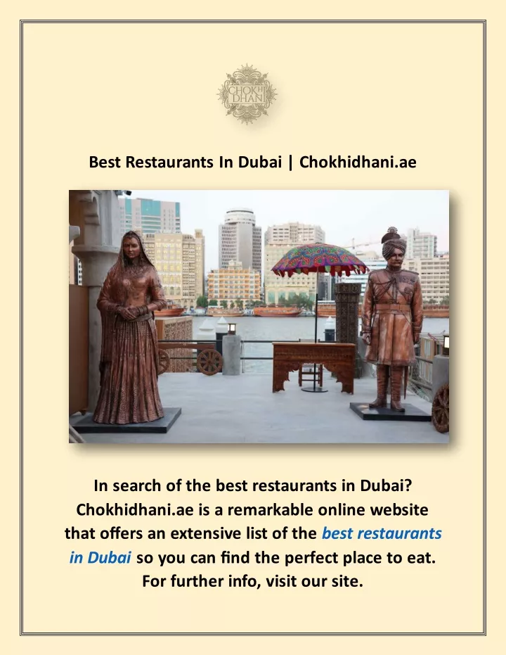 best restaurants in dubai chokhidhani ae