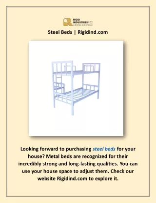 Steel Beds | Rigidind.com