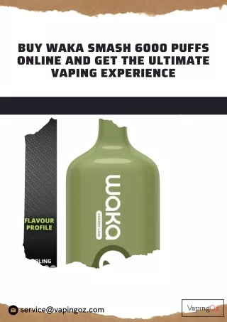 Buy WAKA SMASH 6000 Puffs Online and Get The Ultimate Vaping Experience