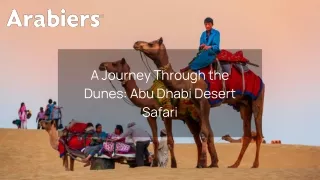 a j our ne y th rou gh t he d u ne s ab u dhabi