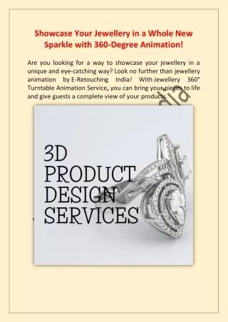 Showcase Your Jewellery in a Whole New Sparkle with 360-Degree Animation_E-RetouchingIndia