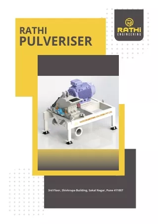 Pulveriser Manufacturer in Pune, India | Rathi Engineering