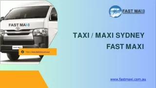 Maxi Taxi Bookings | Fast Maxi