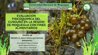 EVALUACION FISICOQUIMICA DEL CUSHURO EN LA REGION DE MOQUEGUA