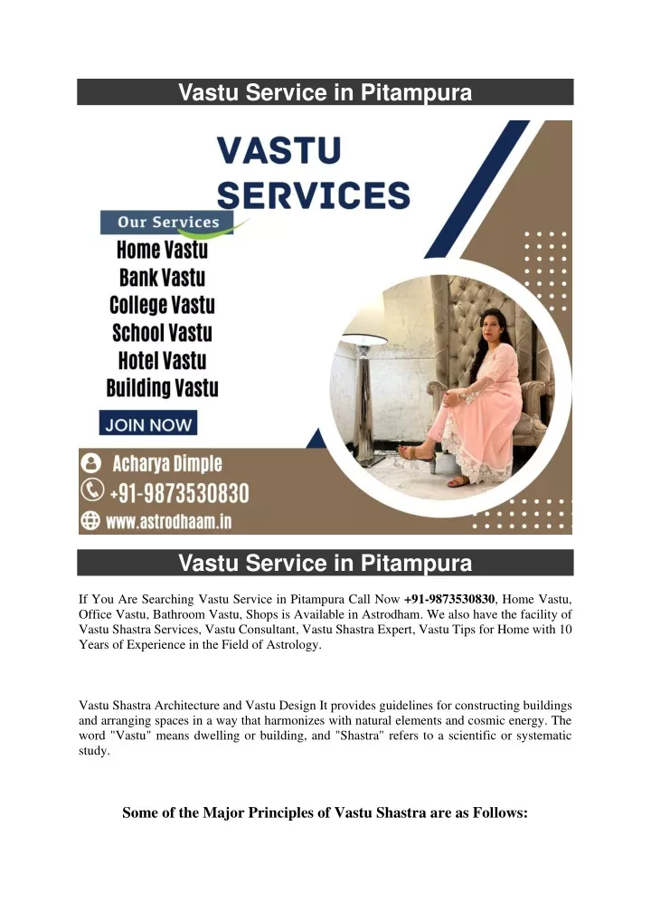 vastu service in pitampura