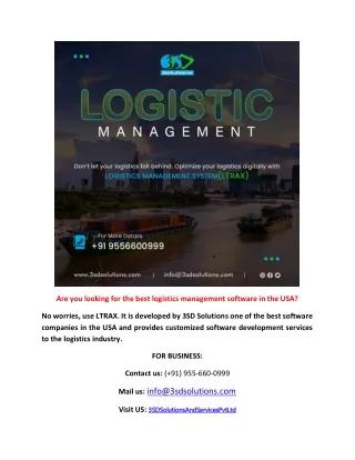 are you looking for the best logistics management