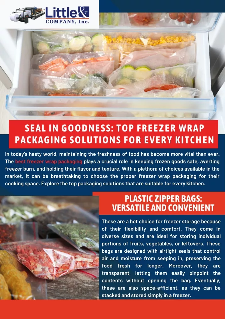 seal in goodness top freezer wrap packaging