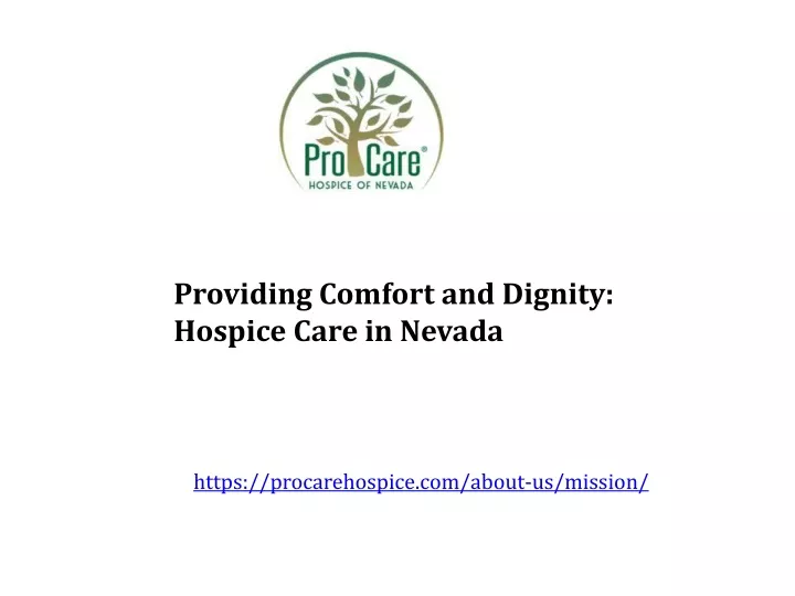 providing comfort and dignity hospice care