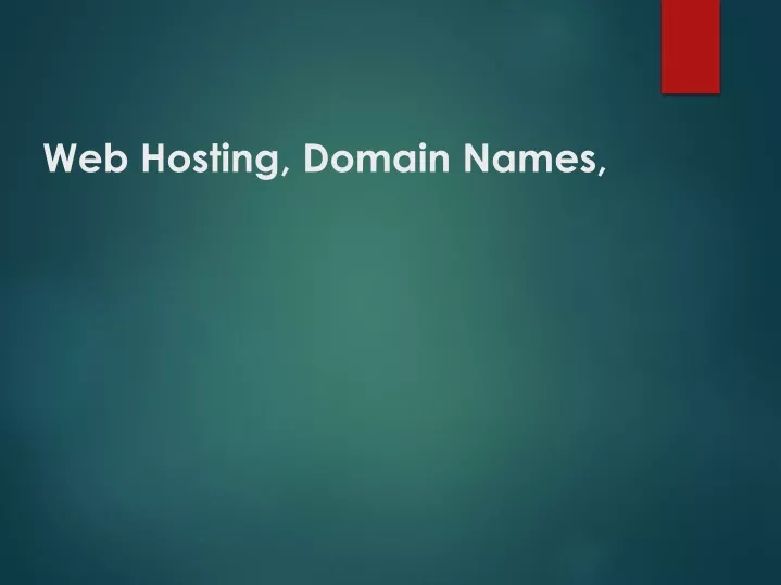 web hosting domain names