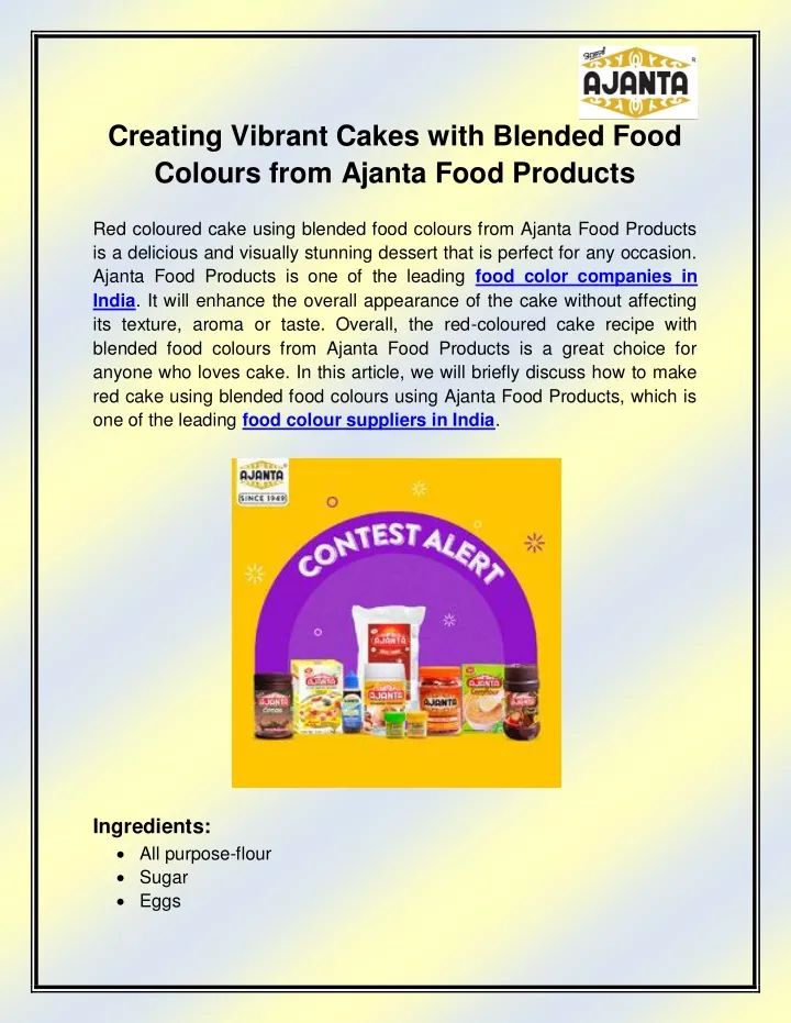 creating vibrant cakes with blended food colours