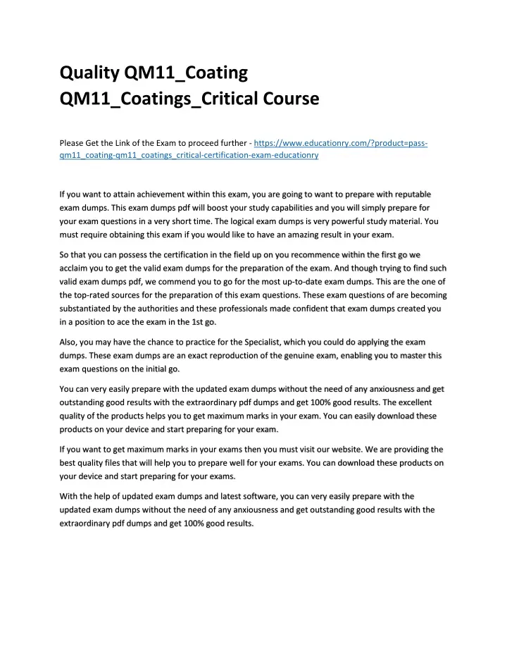 quality qm11 coating qm11 coatings critical course