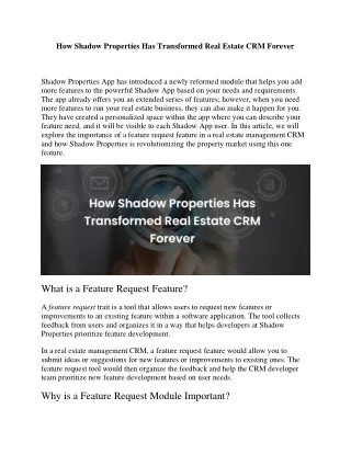 How Shadow Properties Has Transformed Real Estate CRM Forever