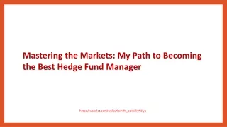 mastering the markets my path to becoming