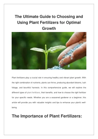 the ultimate guide to choosing and using plant