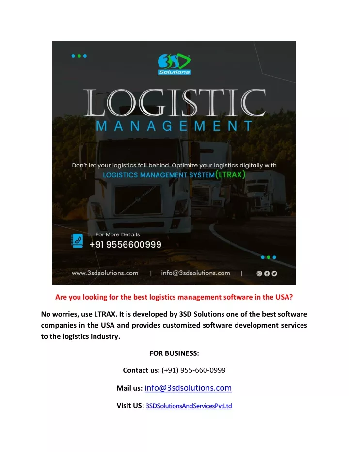 are you looking for the best logistics management