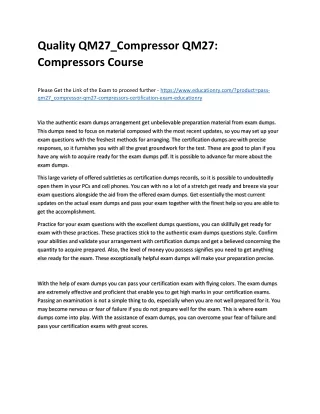 quality qm27 compressor qm27 compressors course