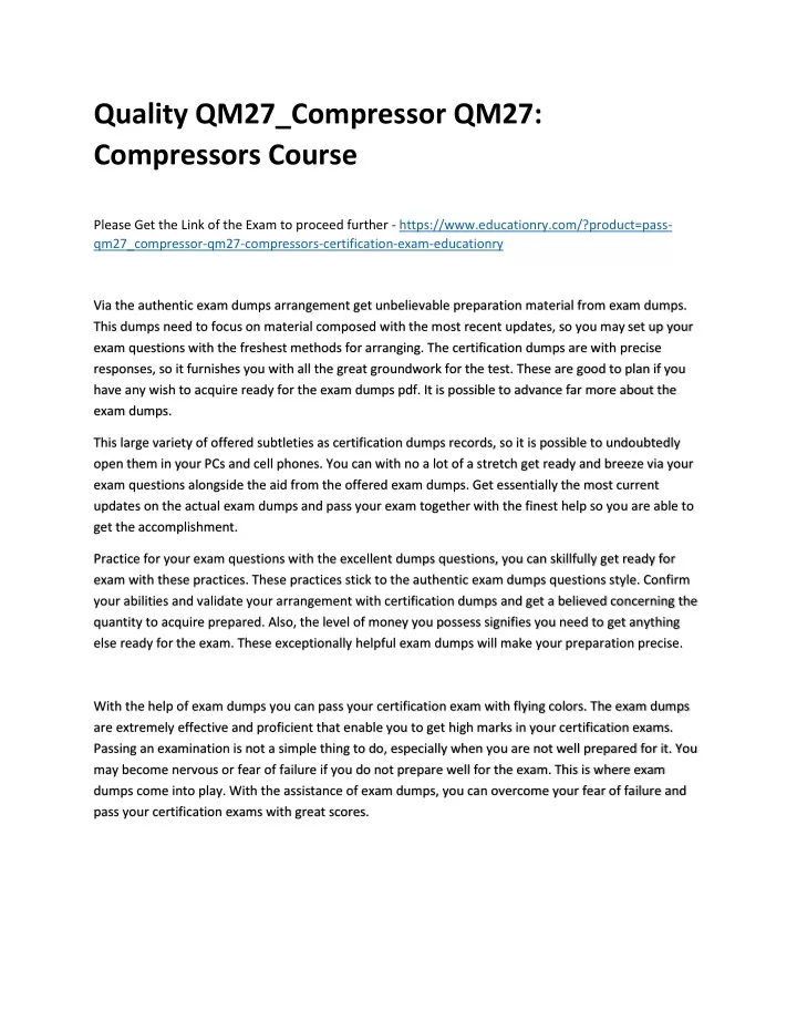 quality qm27 compressor qm27 compressors course