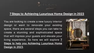 7 Steps to Achieving Luxurious Home Design in 2023