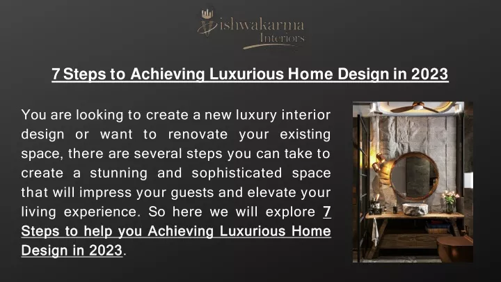 7 steps to achieving luxurious home design in 2023
