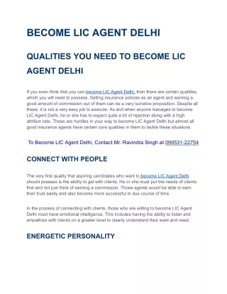 BECOME LIC AGENT DELHI (1)