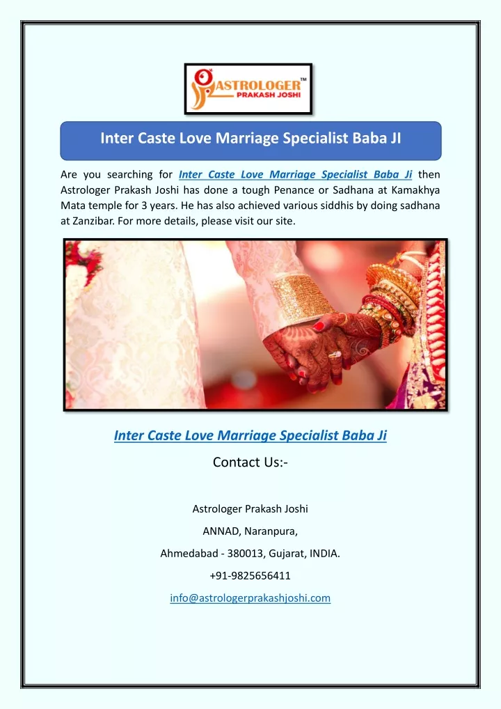 inter caste love marriage specialist baba ji