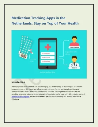 Medication Tracking Apps in the Netherlands