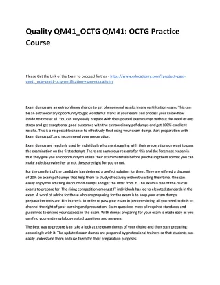 quality qm41 octg qm41 octg practice course