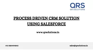 process driven crm solution using salesforce