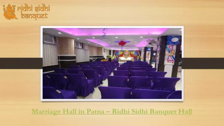 marriage hall in patna ridhi sidhi banquet hall