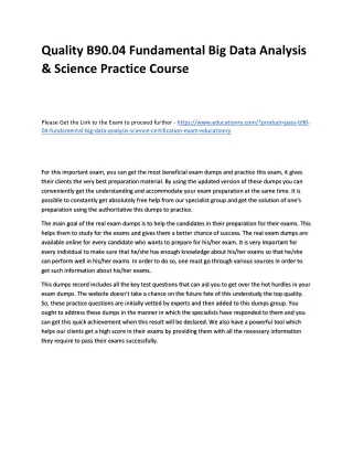 quality b90 04 fundamental big data analysis
