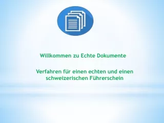 Verfahren für einen echten und einen schweizerischen Führerschein