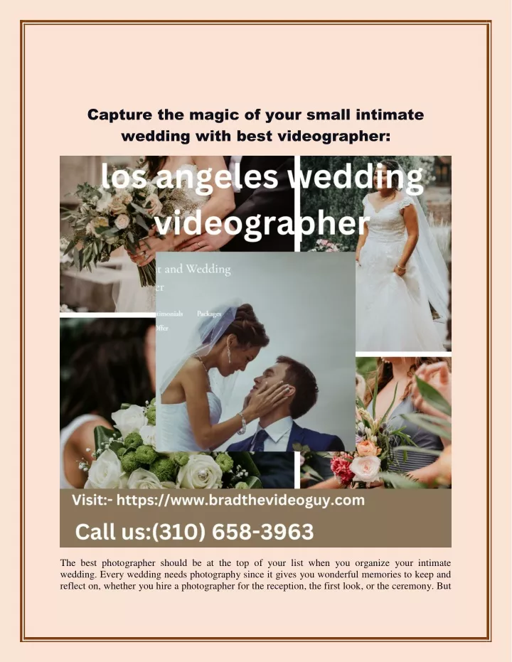 capture the magic of your small intimate wedding
