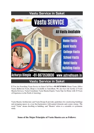 vastu service in saket