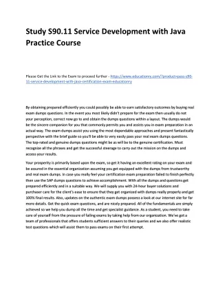 study s90 11 service development with java