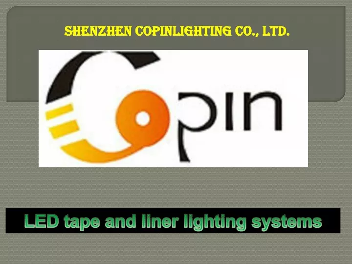 shenzhen copinlighting co ltd